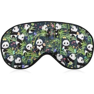 Schattige panda in bamboebos slaapmasker voor mannen vrouwen tieners kinderen, nacht slaap oogschaduw cover comfort voor reizen yoga dutje
