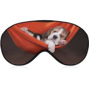 Schattige Beagle Puppy Hond Slapen Slaap Oogmasker voor Mannen Vrouwen Tieners Kinderen, Nachtslaap Oogschaduw Cover Comfort voor Reizen Yoga Nap
