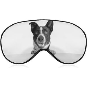 Grappige schattige herder hond slaap oogmasker voor mannen vrouwen tieners kinderen, nacht slaap oogschaduw cover comfort voor reizen yoga dutje