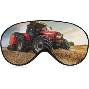 Farmer Drive Tractor Zaaien Slaap Oogmasker voor Mannen Vrouwen Tieners Kinderen, Nachtslaap Oogschaduw Cover Comfort voor Reizen Yoga Nap