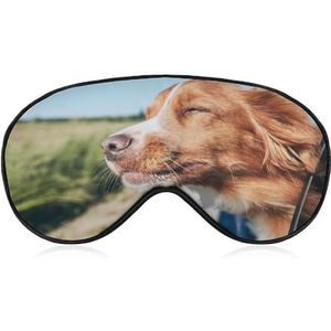 Grappige hond reizen per auto slaap oogmasker voor mannen vrouwen tieners kinderen, nacht slaap oogschaduw cover comfort voor reizen yoga dutje