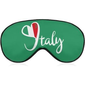 Love Italy Sleep Oogmasker voor Mannen Vrouwen Tieners Kinderen, Nachtslaap Oogschaduw Cover Comfort voor Reizen Yoga Nap