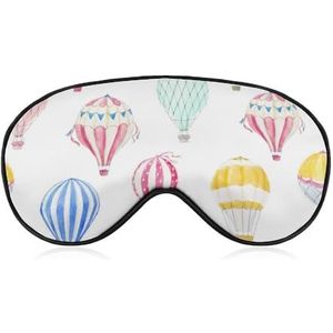 Handgetekende schattige ballon aquarel slaap oogmasker voor mannen vrouwen tieners kinderen, nacht slaap oogschaduw cover comfort voor reizen yoga dutje