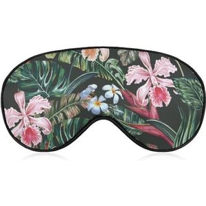 Tropische bloemen tuin bloemen slaap oogmasker voor mannen vrouwen tieners kinderen, nacht slaap oogschaduw cover comfort voor reizen yoga dutje