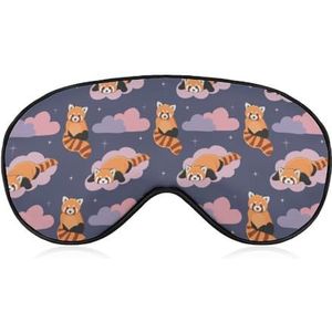 Schattig dier rode panda kat slaap oogmasker voor mannen vrouwen tieners kinderen, nacht slaap oogschaduw cover comfort voor reizen yoga dutje