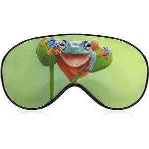 Schattig dier vliegende kikker slaap oogmasker voor mannen vrouwen tieners kinderen, nacht slaap oogschaduw cover comfort voor reizen yoga dutje