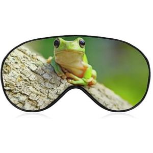 Schattig dier Dumpy Kikker Boom Slaap Oogmasker voor Mannen Vrouwen Tieners Kinderen, Nachtslaap Oogschaduw Cover Comfort voor Reizen Yoga Nap