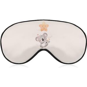 Leuke doodle koalabeer die zijn welpen vasthoudt ooglapje blinddoek, slaapmasker voor mannen, vrouwen, tieners, kinderen, nachtrust, oogschaduw, bedekking, comfort voor reizen, yoga, dutje