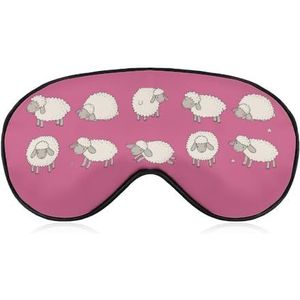 Kinderachtig schattig dier schattige boerderij schapen ooglapje blinddoek, slaap oogmasker voor mannen vrouwen tieners kinderen, nacht slaap oogschaduw cover comfort voor reizen yoga dutje