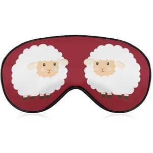 Kinderachtig dier schattig schaap roze ooglapje blinddoek, slaap oogmasker voor mannen vrouwen tieners kinderen, nacht slaap oogschaduw cover comfort voor reizen yoga dutje