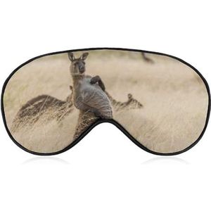 Australisch dier mooie vreemde kangoeroe ooglapje blinddoek, slaap oogmasker voor mannen vrouwen tieners kinderen, nacht slaap oogschaduw cover comfort voor reizen yoga dutje