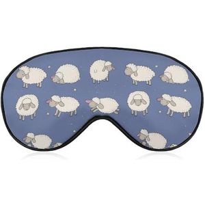 Schattig kinderachtig dier schattige boerderij schapen ooglapje blinddoek, slaap oogmasker voor mannen vrouwen tieners kinderen, nacht slaap oogschaduw cover comfort voor reizen yoga dutje