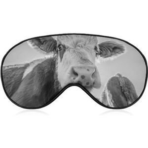 Mooie Europese koe schattige dieren ooglapje blinddoek, slaap oogmasker voor mannen vrouwen tieners kinderen, nacht slaap oogschaduw cover comfort voor reizen yoga dutje