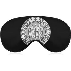 Viking Drie Tempeliers Warrior Crusader Ooglapje Blinddoek, Slaap Oogmasker voor Mannen Vrouwen Tieners Kinderen, Nachtslaap Oogschaduw Cover Comfort voor Reizen Yoga Nap