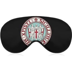 Three Templars Warrior Crusader Viking Ooglapje Blinddoek, Slaap Oogmasker voor Mannen Vrouwen Tieners Kinderen, Nachtslaap Oogschaduw Cover Comfort voor Reizen Yoga Nap