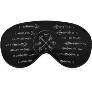 Witte oude viking-runen ooglapje, blinddoek, slaapmasker voor mannen, vrouwen, tieners, kinderen, nachtrust, oogschaduw, bedekking, comfort voor reizen, yoga, dutje