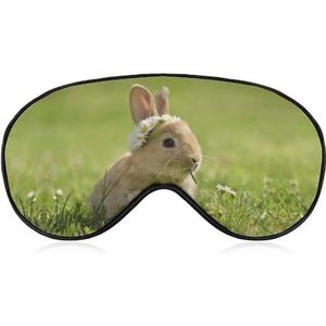 Schattig dier lente paashaas ooglapje blinddoek, slaap oogmasker voor mannen vrouwen tieners kinderen, nacht slaap oogschaduw cover comfort voor reizen yoga dutje