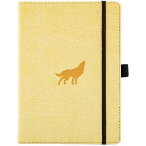Dingbats* Wildlife A5 Notitieboek - Cream Wolf Stippen - Bullet Journal met 100 gsm Inktvrij Papier - Schetsboek met Harde Kaft, Binnenvak, Elastische Sluiting en Bladwijzer