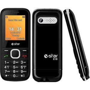 Estar Feature Phone X18 Sidabrinis Dual SIM (1.77", 2G), Sleutel mobiele telefoon, Zwart, Zilver