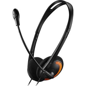 Canyon HS-01 - PC Headset - Verstelbare Microfoon - Zwart Oranje
