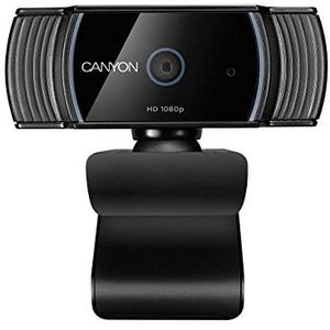 Canyon Full HD webcam voor videogesprekken en conferenties Canyon C5, met microfoon, autofocus (2 Mpx), Webcam, Zwart
