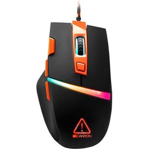 Canyon GM -20 Puncher RGB Gaming Mouse - Wired - Perforated Housing - Lichtgewicht - Pixart 3360 Sensor - 7 programmeerbare knoppen - RGB -achtergrondverlichting