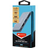 CANYON CNS-TDS05DG - USB-C Thunderbolt 3 Hub - Grijs - Aluminium
