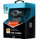 Canyon - C6 - Webcam - Zwart - 2K Resolutie - Microfoon - 80° Kijkhoek