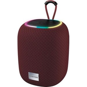 Canyon Bluetooth Speaker, BT V5.2, BLUETRUM AB5362B, TF card support, Type-C USB port, 1800mAh polymer b... (3 h, Oplaadbare batterij), Bluetooth luidspreker, Rood