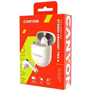 Canyon - TWS-6 - Hoofdtelefoon - Beige - Draadloos - 4.5 uur Afspeeltijd