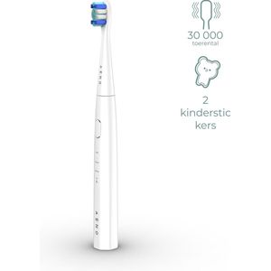 AENO DB7 - Sonische tandenborstel - Ook voor kinderen - 3 standen - 1 Opzetborstel - 30000 tpm - 100 dagen zonder opladen - IPX7 Wit