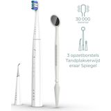 AENO DB8 - Elektrische Tandenborstel - Wit - 3 Opzetborstels - 100 Dagen Zonder Opladen