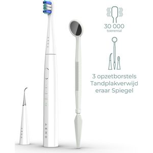 AENO DB8 - Elektrische Tandenborstel - Wit - 3 Opzetborstels - 100 Dagen Zonder Opladen