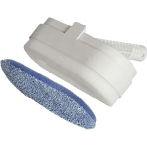 AENO ASMOB1 voor SM1 - Stoomreiniger accessoire, Twee-in-één borstel met houder - schuimpad en stoffen hoes - Ovaal
