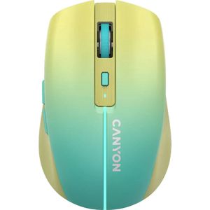 Canyon - MW-44 - Draadloze Muis - Blauw, Geel - Oplaadbaar, 8 Knoppen