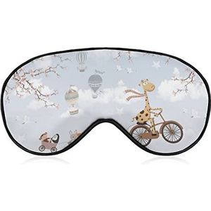 Kinderen schattige dieren slapen oogmasker voor mannen vrouwen tieners kinderen, nacht slaap oogschaduw dekking & blinddoek, blokkeer licht, zacht comfort voor reizen yoga dutje