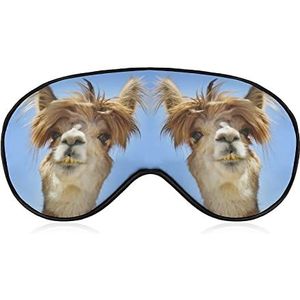 Grappig Wild Alpaca Slaap Oogmasker voor Mannen Vrouwen Tieners Kinderen, Nachtslaap Oogschaduw Cover & Blinddoek, Blokkeer Licht, Zacht Comfort voor Reizen Yoga Nap