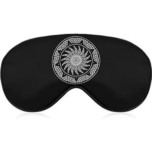 Viking Shield Scandinavische Runen Slaap Oogmasker voor Mannen Vrouwen Tieners Kinderen, Nachtslaap Oogschaduw Cover & Blinddoek, Blokkeer Licht, Zacht Comfort voor Reizen Yoga Nap