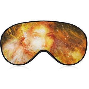 Godin Vrouw Ruimte Oogmasker voor Mannen Vrouwen Tieners Kinderen, Nachtslaap Oogschaduw Cover & Blinddoek, Blokkeer Licht, Zacht Comfort voor Reizen Yoga Nap