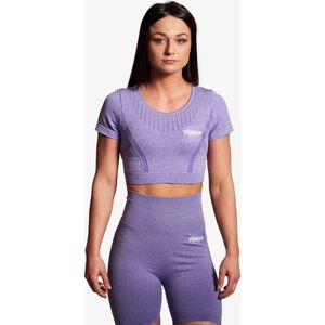 Forza Sportswear - NAADLOZE CROP TOP KORTE MOUW - GRAPE PURPLE - S