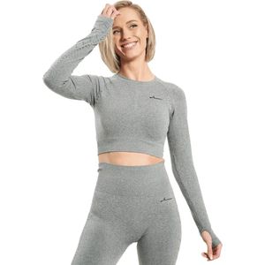 FORZA - Crop Top LS Energy - Training Top Dames - Olijfgroen