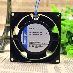 TYP 8556N For EBM PAPST AC230V 8cm 8038 Mount Metal Temperature Cabinet Cooling Fan