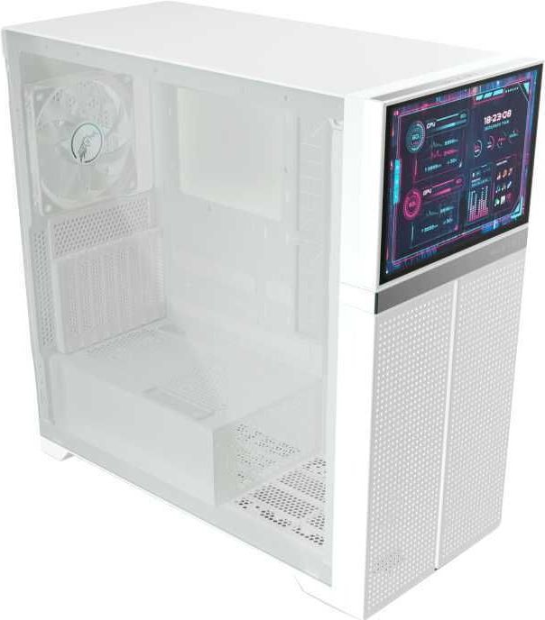 Valkyrie - VK02 - PC-behuizing - Wit - LCD Touchscreen - ATX/M-ATX/ITX