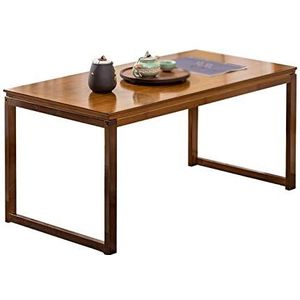 Exquise CS-Qing-Desk salontafel in Japanse stijl, houten grote banktafel Kantoor Woonkamer Restaurant Eettafel Balkon Vrije tijd Bijzettafel (Afmetingen: 100 * 50 * 48CM, Kleur: A)