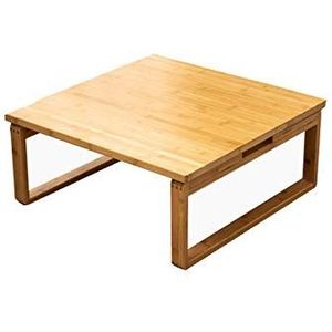 Exquise CS-Qing-Desk massief houten eettafel, groot oppervlak lade tafel woonkamer balkon theekamer balkon vrije tijd salontafel Maat: 60/70/80CM (maat: 70 * 70 * 31CM, kleur: A)