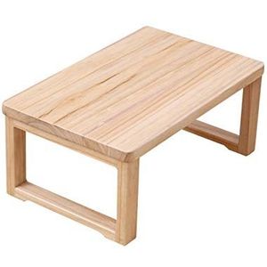 Exquise CS-Qing-Desk Opvouwbare kleine salontafel, massief houten bijzettafel Thuis Slaapkamer Balkon Bureau Vrije tijd Leestafel Bespaar ruimte (afmetingen: 80 * 50 * 30CM, Kleur: B)