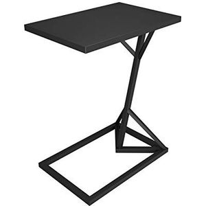 Exquise CS-Qing-Desk smeedijzeren salontafel, grote rechthoekige theetafel woonkamer slaapkamer hotel nachtkastje bank zijhoektafel (afmetingen: 45 * 30 * 58CM, kleur: zwart)