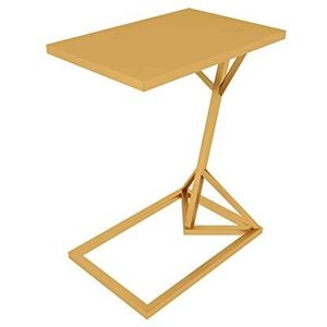 Prachtige CS-Qing-Desk smeedijzeren salontafel, grote rechthoekige theetafel woonkamer slaapkamer hotel nachtkastje bank zijhoektafel (afmetingen: 45 * 30 * 58CM, kleur: goud)