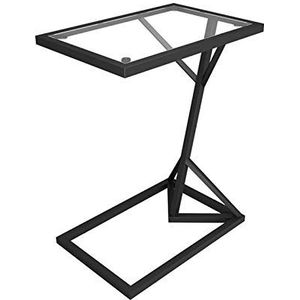 Prachtige CS-Qing-Desk Thuiskantoor, Glazen Afwerking Metalen Frame Rechthoekige Salontafel Woonkamer Slaapkamer Vrije Tijd Leestafel (Afmetingen: 45 * 30 * 58CM, Kleur: B)