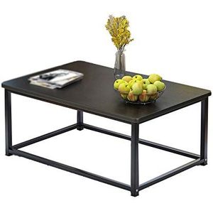 Exquise CS-Qing-Desk houten salontafel, groot oppervlak metalen frame receptie kantoor ontvangstruimte appartement banktafel (afmetingen: 100 * 48 * 46CM, kleur: B)